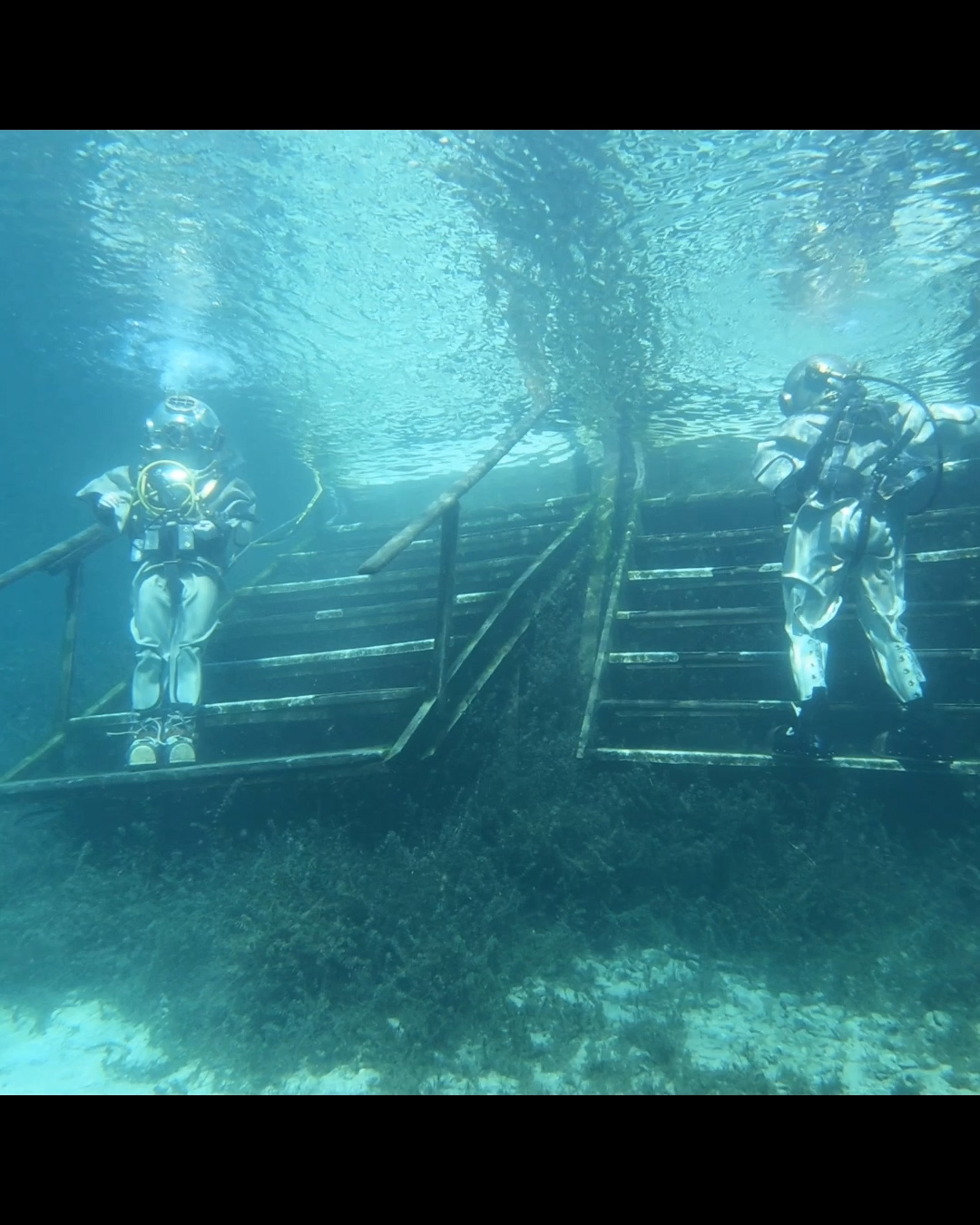 2 Mark 5 divers underwater